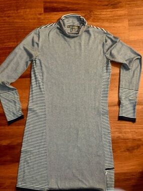 Title Nine Women’s Long-Sleeve Striped Knit Dress - Blue & White